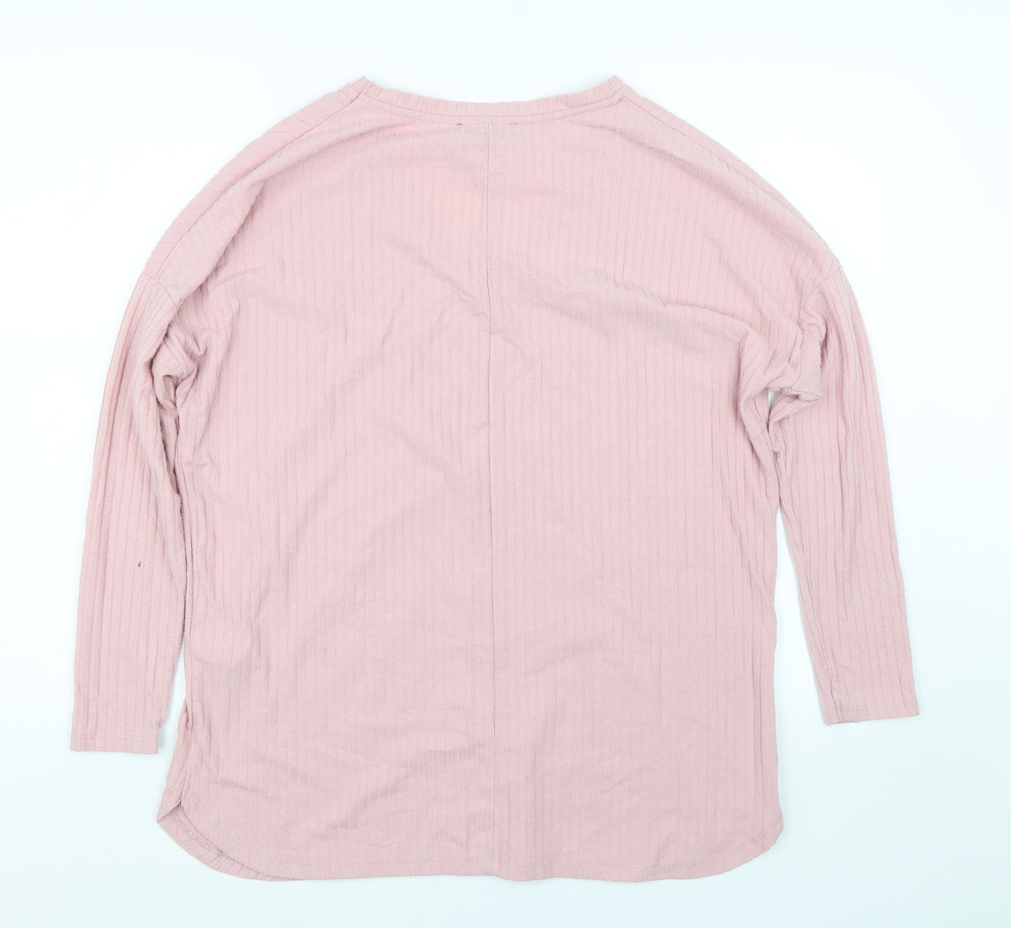 Womens UK Size 8 New Look Pink Basic T-Shirt