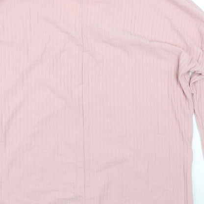 Womens UK Size 8 New Look Pink Basic T-Shirt