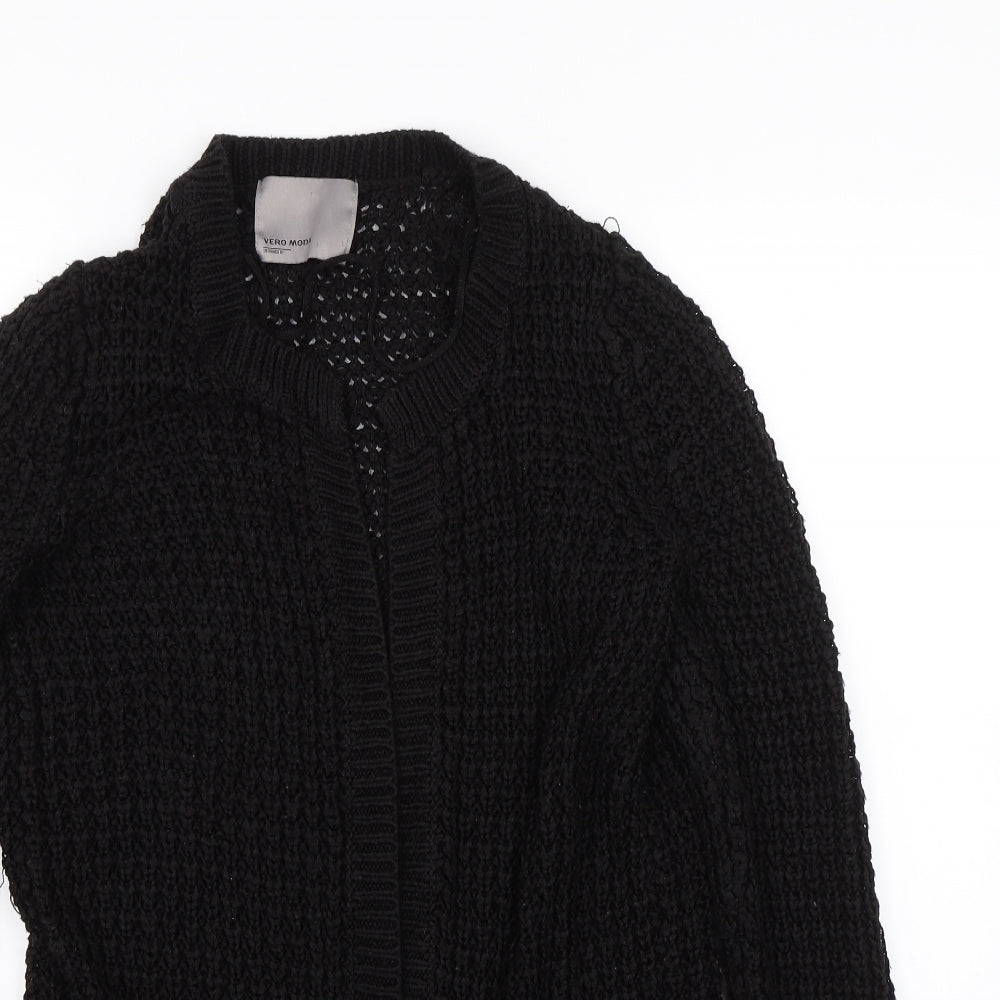Womens UK Size M VERO MODA Black Cardigan Jumper