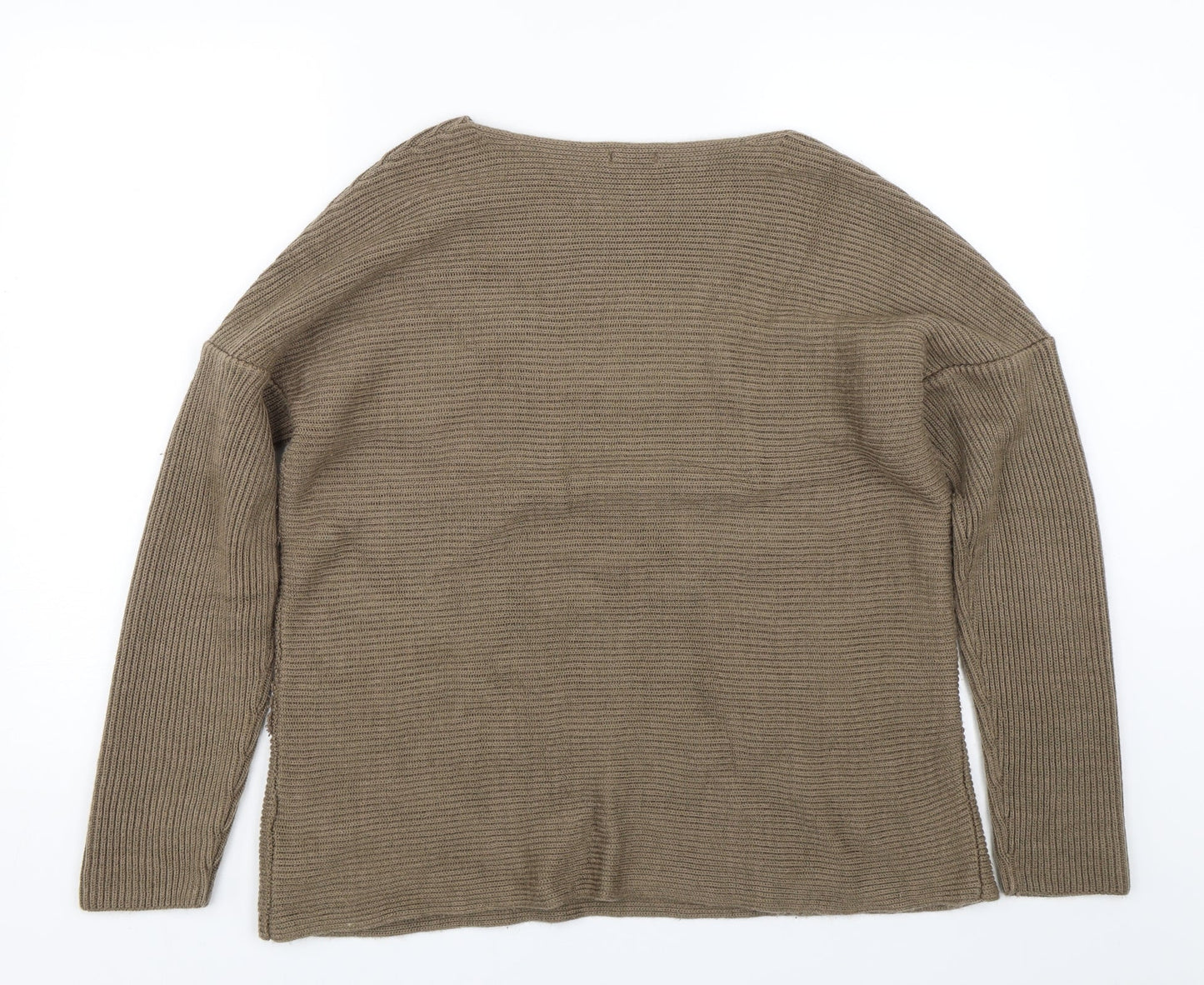 Cotton Traders Womens Brown  Knit Pullover Jumper Size 16