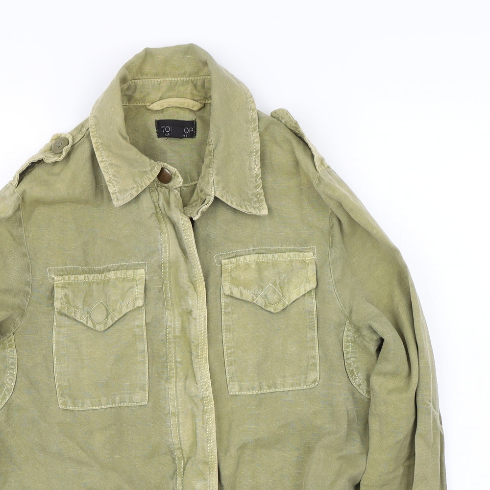 Womens UK Size 8 Topshop Green Jacket
