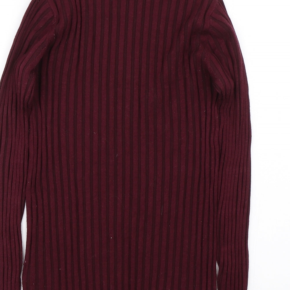 Womens UK Size 8 Matalan Red Wrap T-Shirt