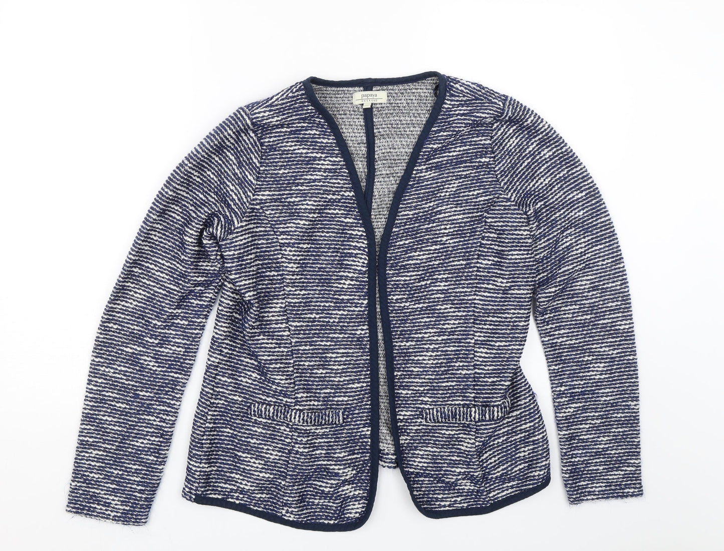 Womens UK Size 16 Papaya Blue Cardigan Jumper