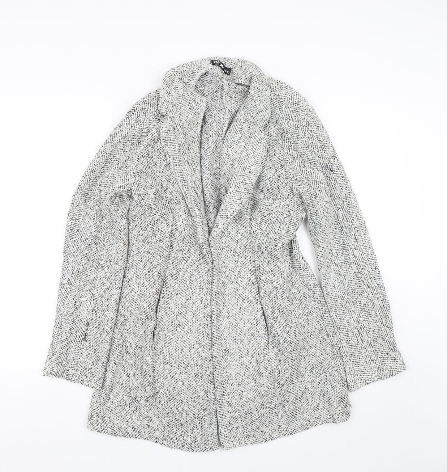 Chic me Womens Grey   Overcoat Coat Size M