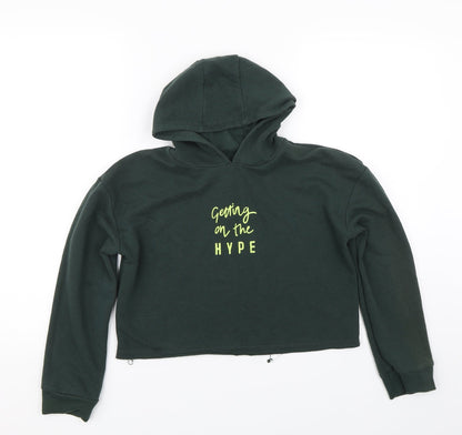 George Girls Green   Pullover Hoodie Size 8-9 Years