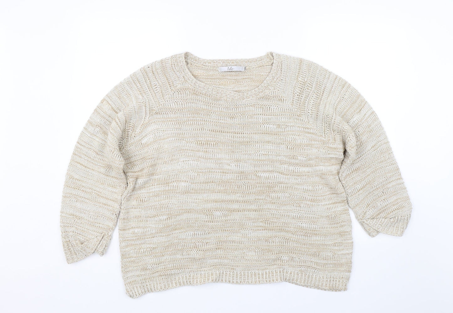 Womens UK Size 16 Isle Beige Pullover Jumper