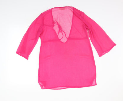 Womens UK Size M Preworn Pink Basic Blouse