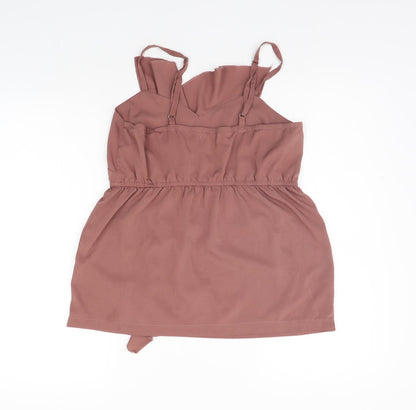 Womens UK Size S VERO MODA Brown Basic Tank