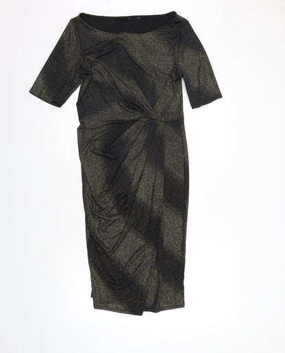M&Co Womens Gold   A-Line  Size 12