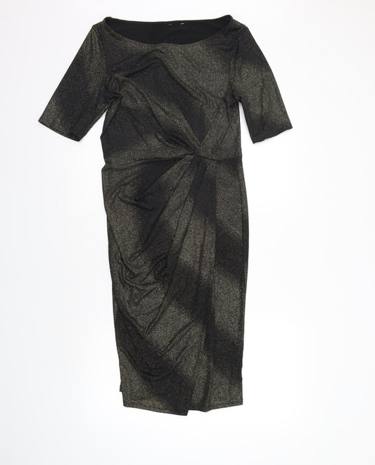 M&Co Womens Gold   A-Line  Size 12