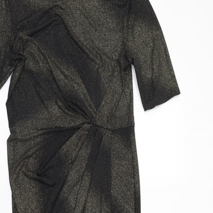 M&Co Womens Gold   A-Line  Size 12