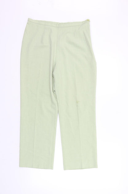 Womens UK Size 12 Marks and Spencer Regular Fit  Green Trousers