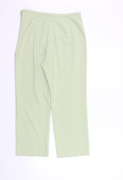 Womens UK Size 12 Marks and Spencer Regular Fit  Green Trousers