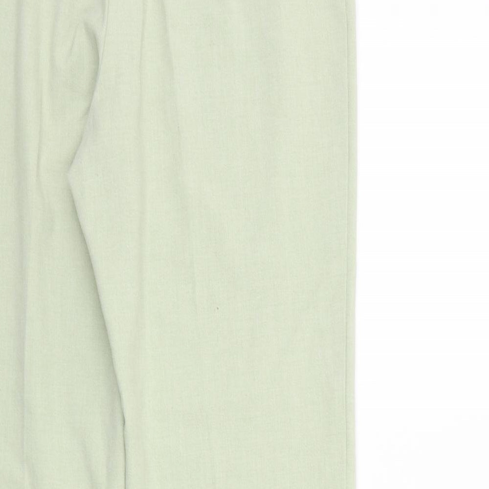 Womens UK Size 12 Marks and Spencer Regular Fit  Green Trousers