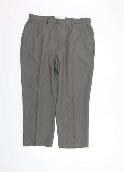 Womens UK Size 16 Impressions Regular Fit  Grey Trousers