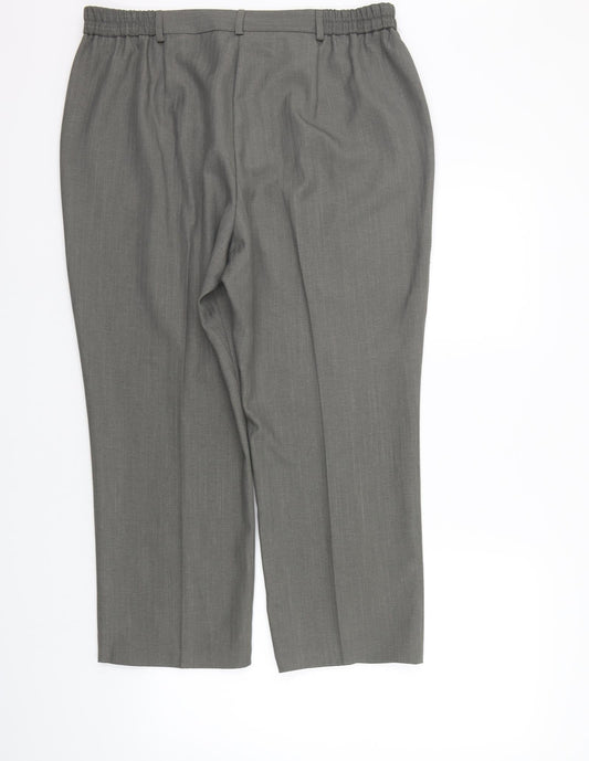 Impressions Womens Grey   Trousers  Size 16 L25 in - Elastic Waist Band