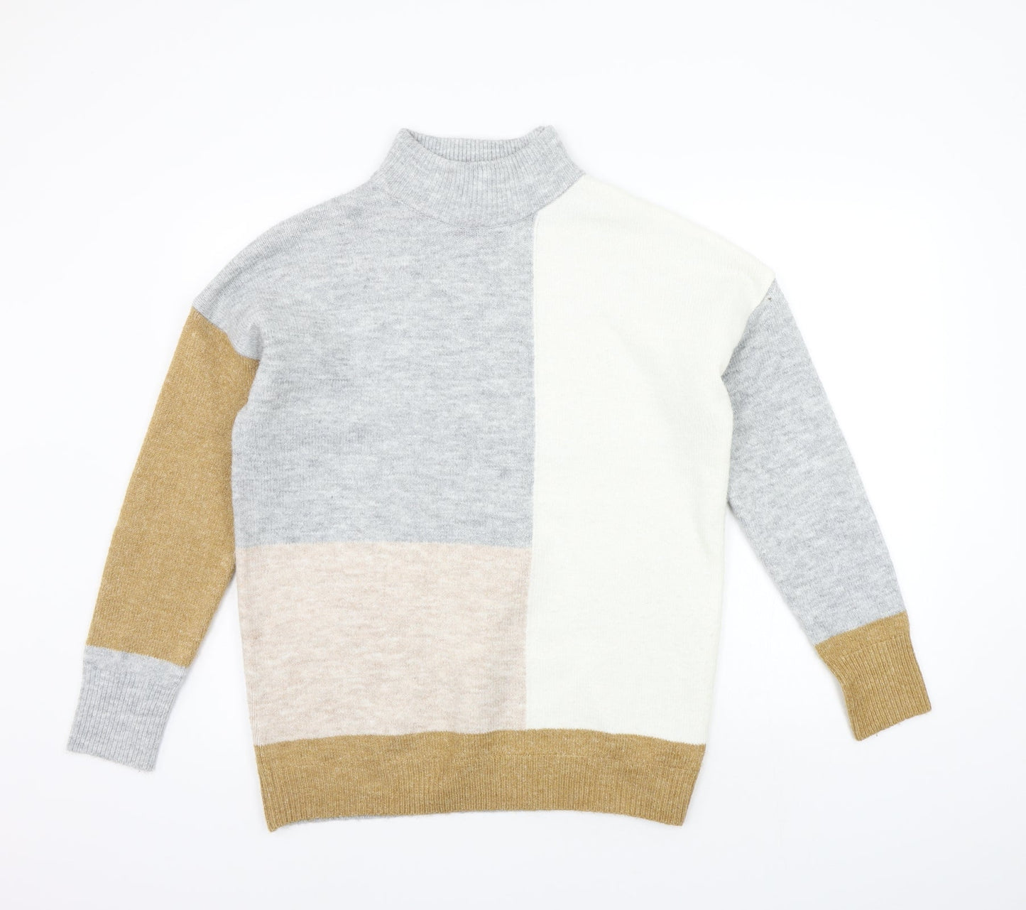 Primark Womens Beige Geometric  Pullover Jumper Size S