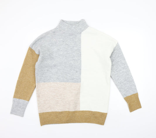 Primark Womens Beige Geometric  Pullover Jumper Size S