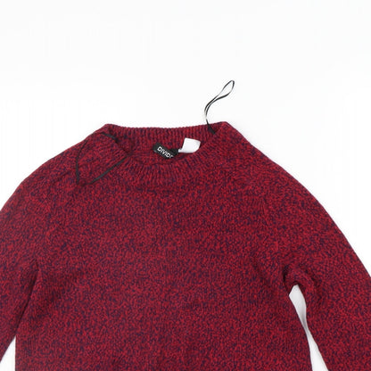 Womens UK Size XS Divided Red Pullover Jumper