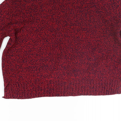 Womens UK Size XS Divided Red Pullover Jumper