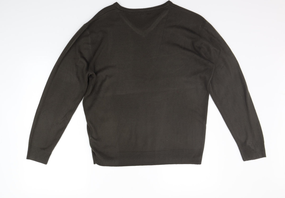 Back view of Tomas Nash men’s brown jumper, size M