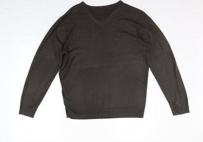 Back view of Tomas Nash men’s brown jumper, size M