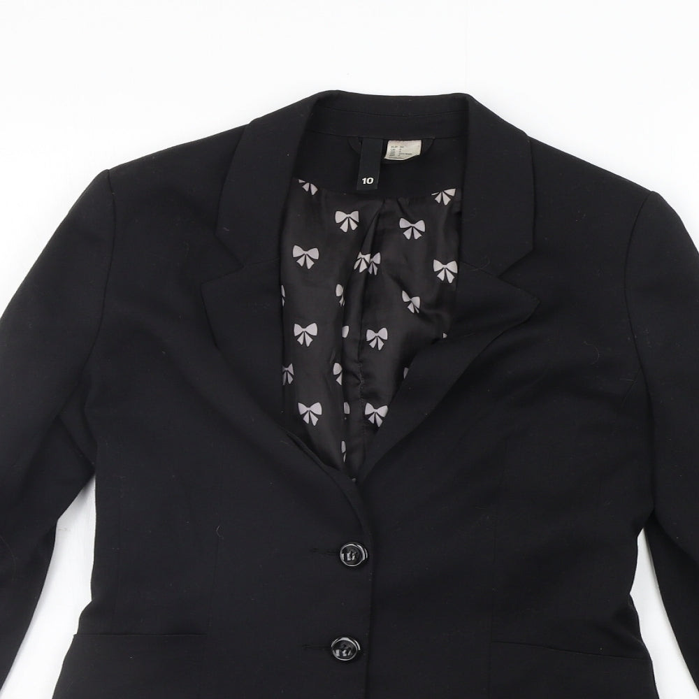 Divided Womens Black   Jacket Suit Jacket Size 10