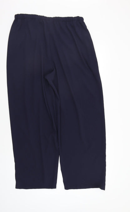 First Avenue Womens Blue   Trousers  Size 16 L27 in - Elastic Waist Band