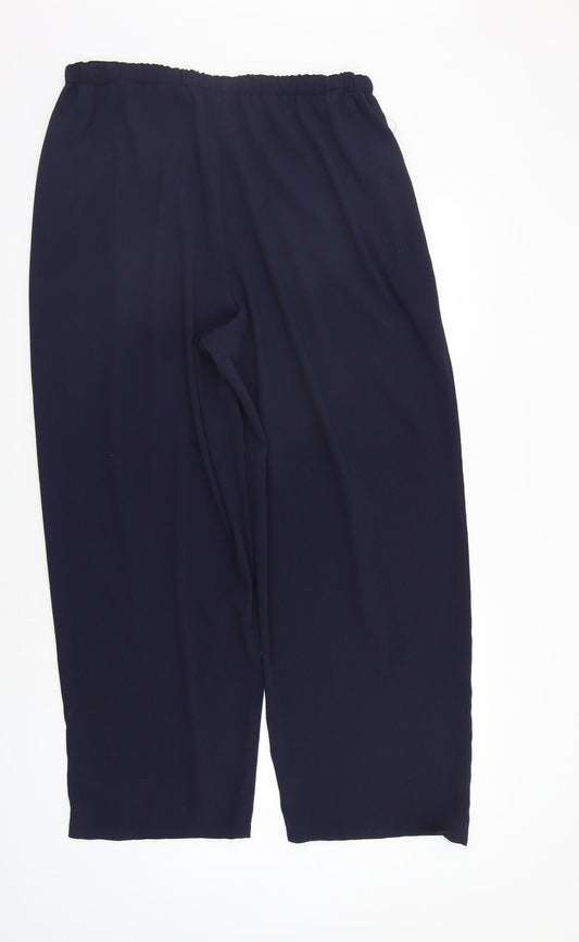 First Avenue Womens Blue   Trousers  Size 16 L27 in - Elastic Waist Band