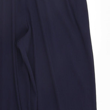 First Avenue Womens Blue   Trousers  Size 16 L27 in - Elastic Waist Band