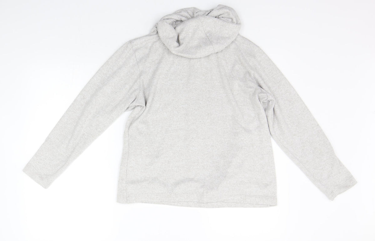 F&F Womens Grey Solid  Kimono Pyjama Top Size 8