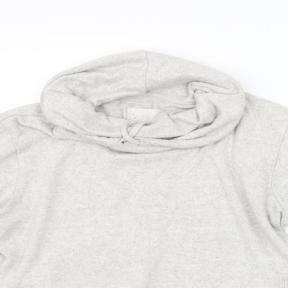 F&F Womens Grey Solid  Kimono Pyjama Top Size 8