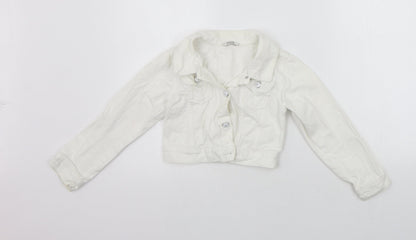 George Girls White   Jacket  Size 7-8 Years  - washable mark
