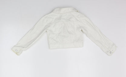 George Girls White   Jacket  Size 7-8 Years  - washable mark