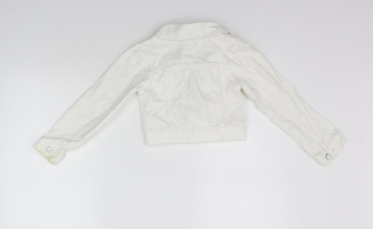 George Girls White   Jacket  Size 7-8 Years  - washable mark