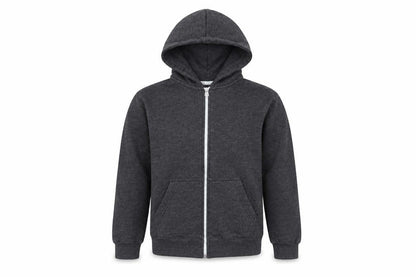 Preworn Girls Grey   Full Zip Hoodie Size 13 Years