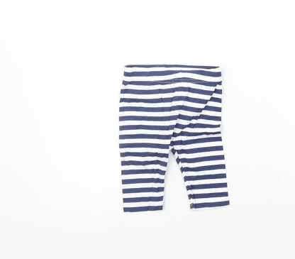 Disney Boys Blue Striped  Jogger Leggings Size 0-3 Months