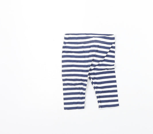 Disney Boys Blue Striped  Jogger Leggings Size 0-3 Months