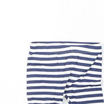 Disney Boys Blue Striped  Jogger Leggings Size 0-3 Months