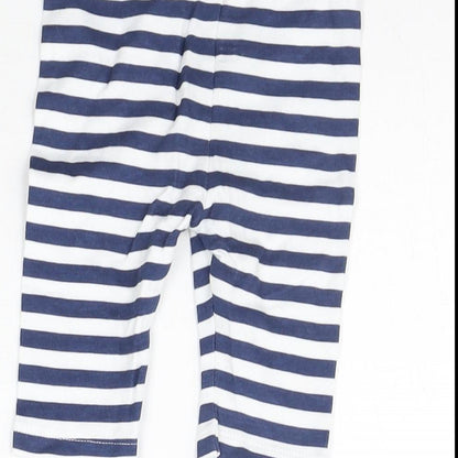 Disney Boys Blue Striped  Jogger Leggings Size 0-3 Months