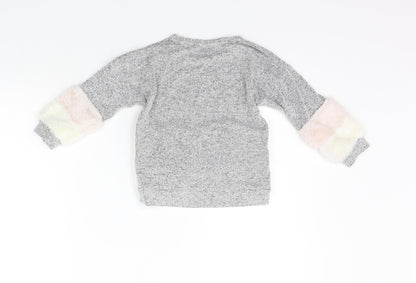 F&F Boys Grey   Pullover Jumper Size 2-3 Years  - washable mark