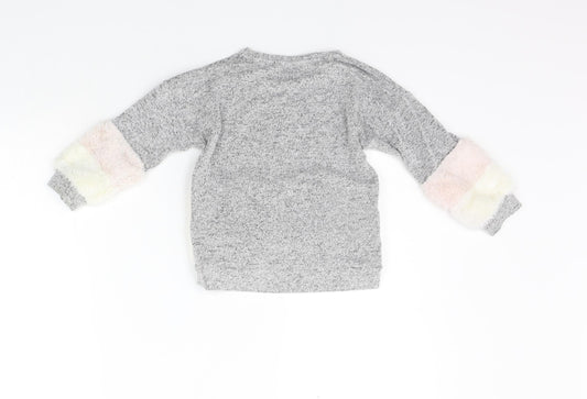 F&F Boys Grey   Pullover Jumper Size 2-3 Years  - washable mark