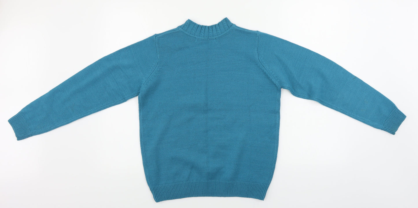 Womens UK Size S hle Blue Pullover Jumper