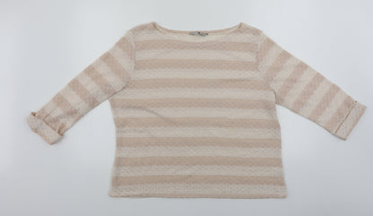 TU Womens Pink Striped  Pullover Jumper Size 18