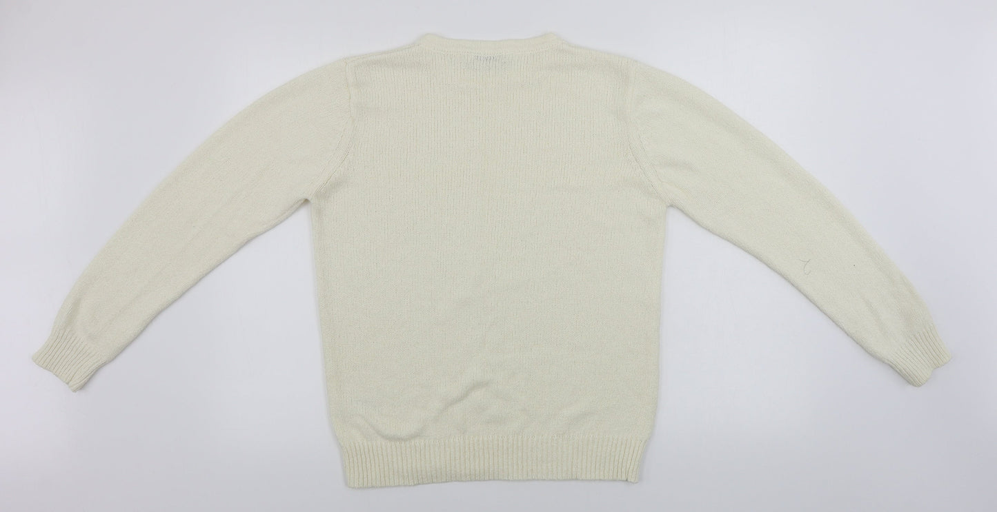 Womens UK Size 10 Berkertex Ivory Pullover Jumper