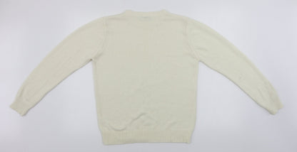 Womens UK Size 10 Berkertex Ivory Pullover Jumper