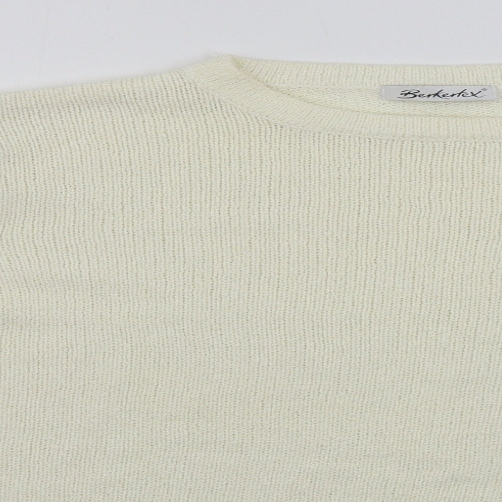 Womens UK Size 10 Berkertex Ivory Pullover Jumper