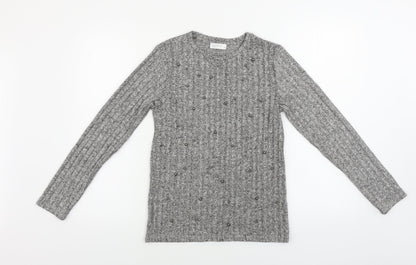 Womens UK Size 8 Papaya Grey Pullover Jumper