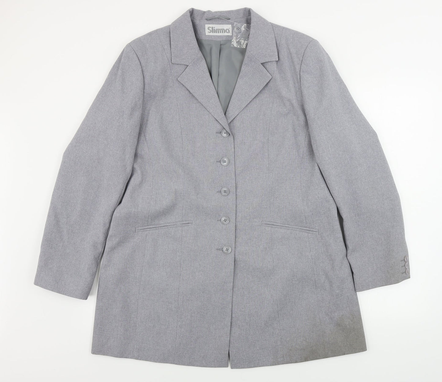 Womens UK Size 18 SLIMMA Regular Grey Blazer