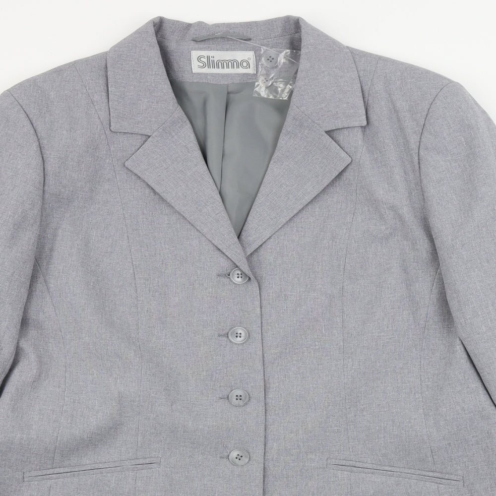 Womens UK Size 18 SLIMMA Regular Grey Blazer